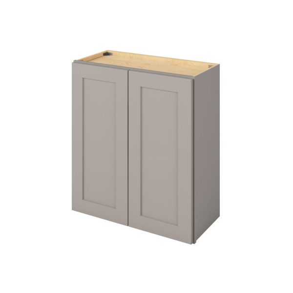 Cooper - 27" x 30" Wall Cabinet, 2 Doors, 2 Shelves in Grey CGR-W2730