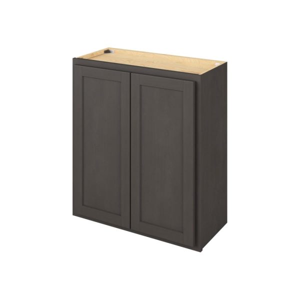 Hudson - 27" x 30" Wall Cabinet, 2 Doors, 2 Shelves in Slate HSL-W2730