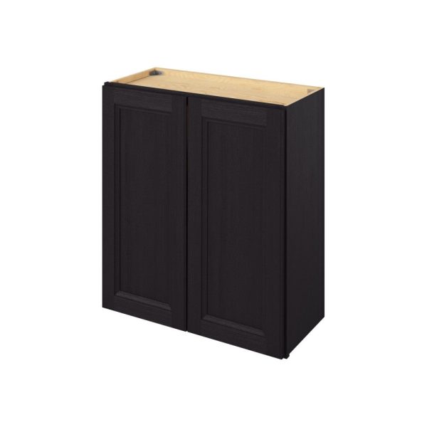 Monaco - 27" x 30" Wall Cabinet, 2 Doors, 2 Shelves in Espresso MES-W2730