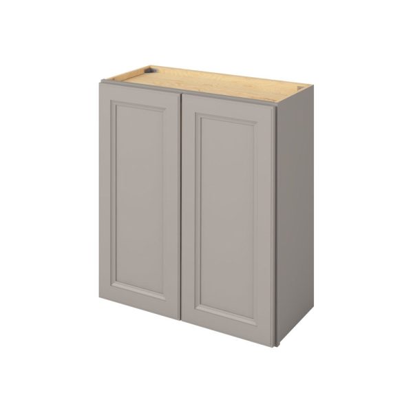 Monaco - 27" x 30" Wall Cabinet, 2 Doors, 2 Shelves in Grey MGR-W2730