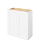 Monaco - 27" x 30" Wall Cabinet, 2 Doors, 2 Shelves in White MWH-W2730