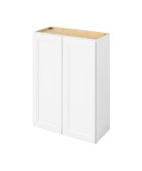 Monaco - 27" x 36" Wall Cabinet, 2 Doors, 2 Shelves in White MWH-W2736