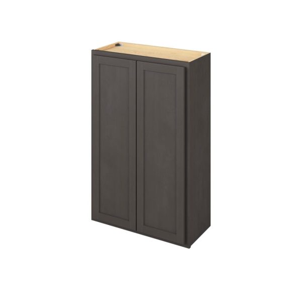 Hudson - 27" x 42" Wall Cabinet, 2 Doors, 3 Shelves in Slate HSL-W2742