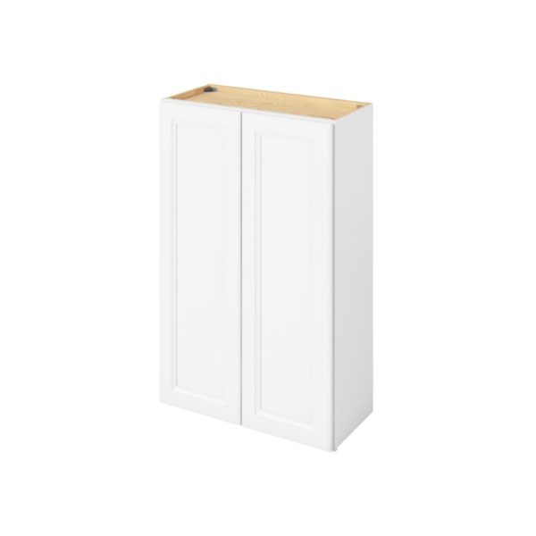 Monaco - 27" x 42" Wall Cabinet, 2 Doors, 3 Shelves in White MWH-W2742