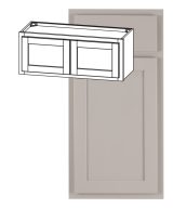 Hudson - 30" x 12" Wall Cabinet, 2 Doors in Grey HGR-W3012