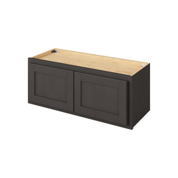 Hudson - 30" x 12" Wall Cabinet, 2 Doors in Slate HSL-W3012