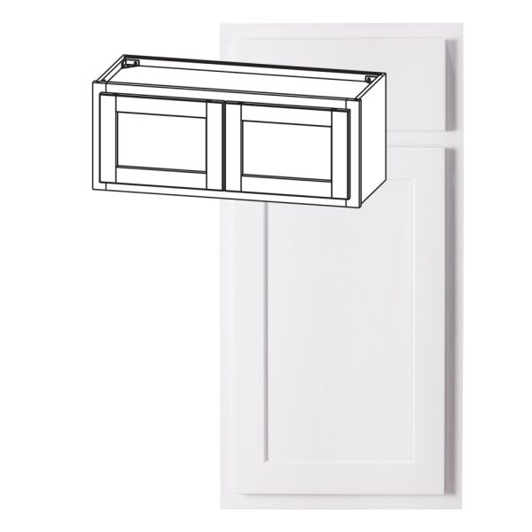 Hudson - 30" x 12" Wall Cabinet, 2 Doors in White HWH-W3012