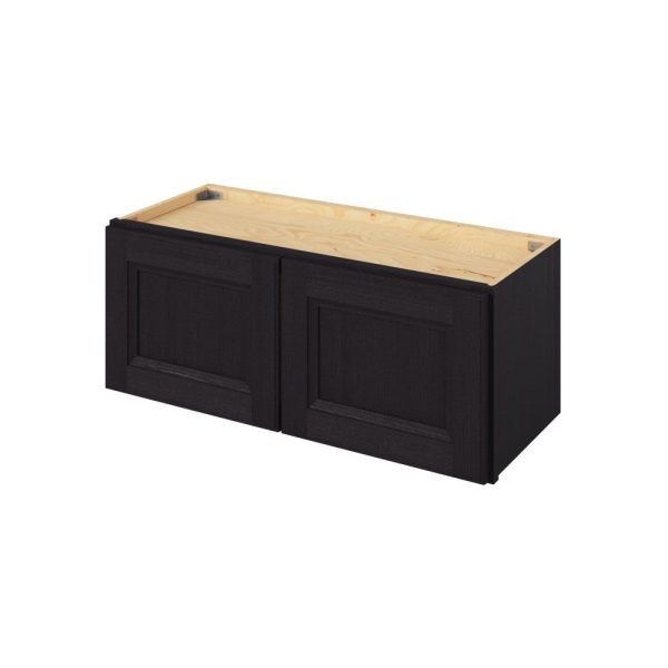 Monaco - 30" x 12" Wall Cabinet, 2 Doors in Espresso MES-W3012