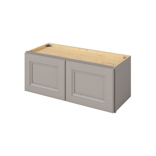 Monaco - 30" x 12" Wall Cabinet, 2 Doors in Grey MGR-W3012