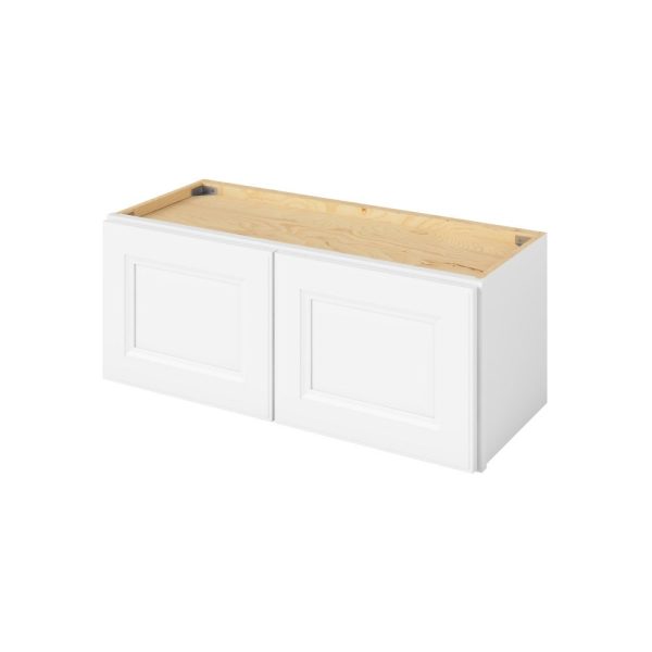 Monaco - 30" x 12" Wall Cabinet, 2 Doors in White MWH-W3012