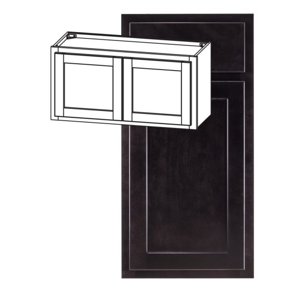 Hudson - 30" x 15" Wall Cabinet, 2 Doors in Espresso HES-W3015