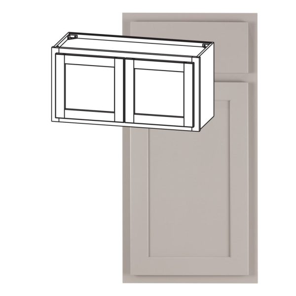 Hudson - 30" x 15" Wall Cabinet, 2 Doors in Grey HGR-W3015