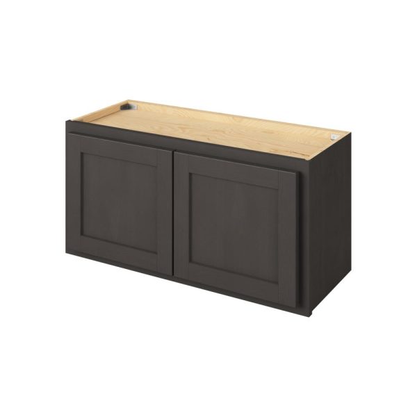 Hudson - 30" x 15" Wall Cabinet, 2 Doors in Slate HSL-W3015