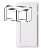 Hudson - 30" x 15" Wall Cabinet, 2 Doors in White HWH-W3015