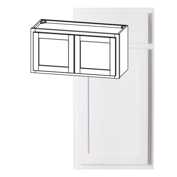 Hudson - 30" x 15" Wall Cabinet, 2 Doors in White HWH-W3015