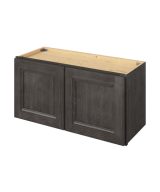 Monaco - 30" x 15" Wall Cabinet, 2 Doors in Slate MSL-W3015