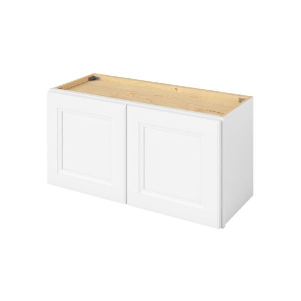 Monaco - 30" x 15" Wall Cabinet, 2 Doors in White MWH-W3015