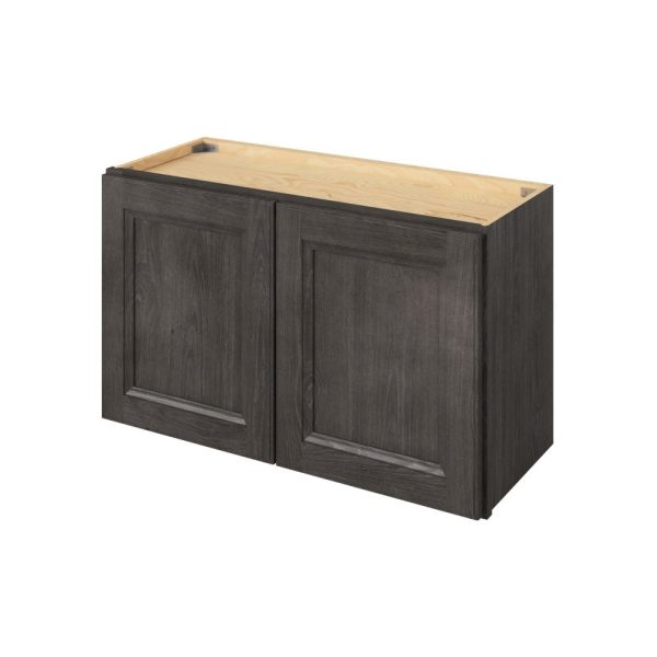 Monaco - 30" x 18" Wall Cabinet, 2 Doors in Slate MSL-W3018