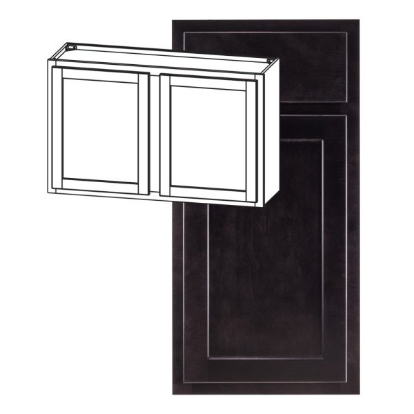 Hudson - 30" x 24" Wall Cabinet, 2 Doors, 1 Shelf in Espresso HES-W3024