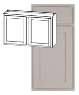 Hudson - 30" x 24" Wall Cabinet, 2 Doors, 1 Shelf in Grey HGR-W3024