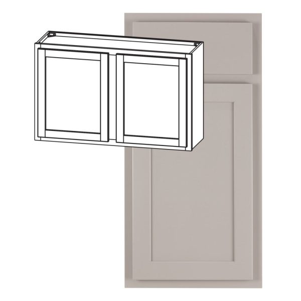 Hudson - 30" x 24" Wall Cabinet, 2 Doors, 1 Shelf in Grey HGR-W3024