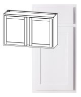 Hudson - 30" x 24" Wall Cabinet, 2 Doors, 1 Shelf in White HWH-W3024