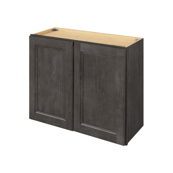 Monaco - 30" x 24" Wall Cabinet, 2 Doors, 1 Shelf in Slate MSL-W3024