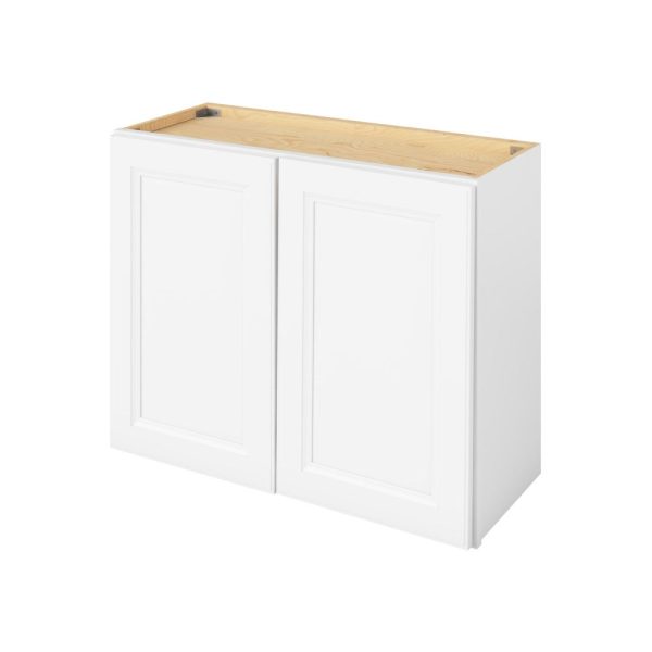 Monaco - 30" x 24" Wall Cabinet, 2 Doors, 1 Shelf in White MWH-W3024