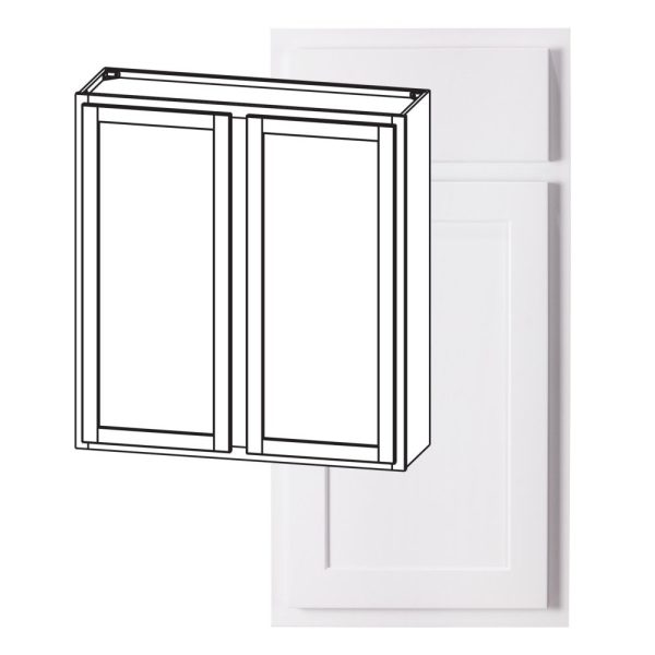 Hudson - 30" x 42" Wall Cabinet, 2 Doors, 3 Shelves in White HWH-W3042