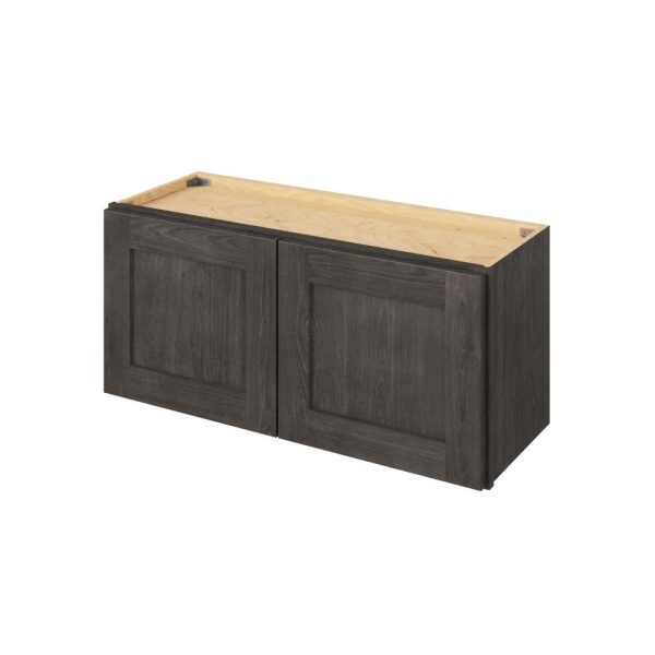 Cooper - 33" x 12" Wall Cabinet, 2 Doors in Slate CSL-W3312