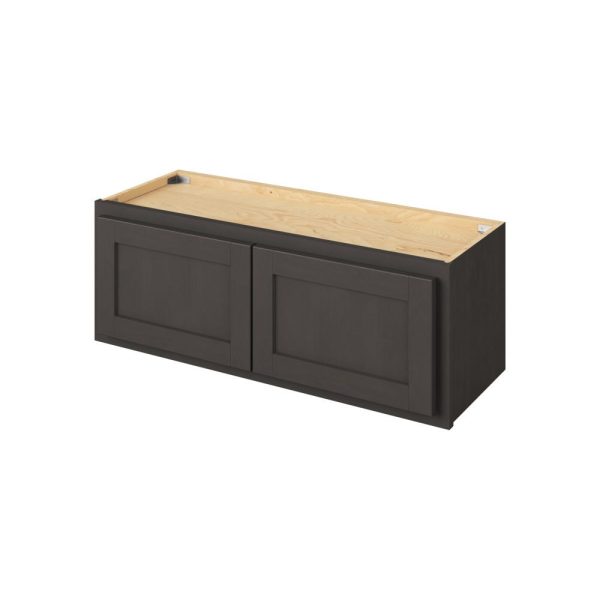 Hudson - 33" x 12" Wall Cabinet, 2 Doors in Slate HSL-W3312