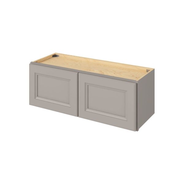 Monaco - 33" x 12" Wall Cabinet, 2 Doors in Grey MGR-W3312