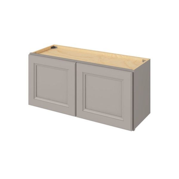 Monaco - 33" x 15" Wall Cabinet, 2 Doors in Grey MGR-W3315