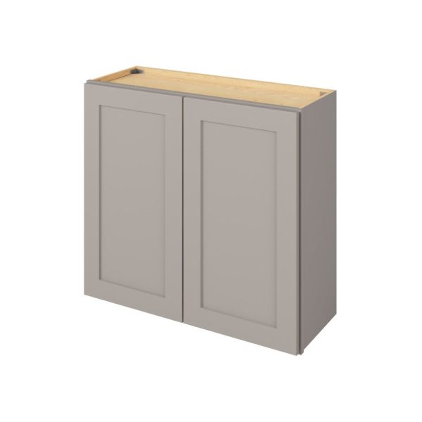 Cooper - 33" x 24" Wall Cabinet, 2 Doors, 1 Shelf in Grey CGR-W3324