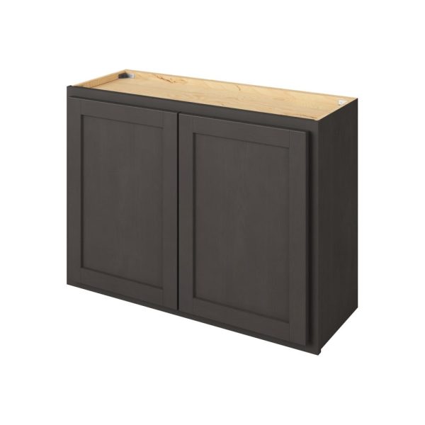 Hudson - 33" x 24" Wall Cabinet, 2 Doors, 1 Shelf in Slate HSL-W3324