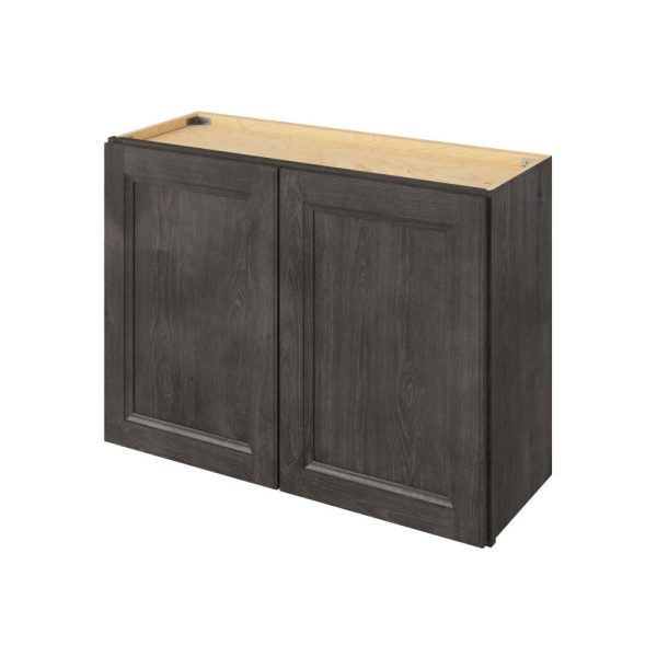 Monaco - 33" x 24" Wall Cabinet, 2 Doors, 1 Shelf in Slate MSL-W3324