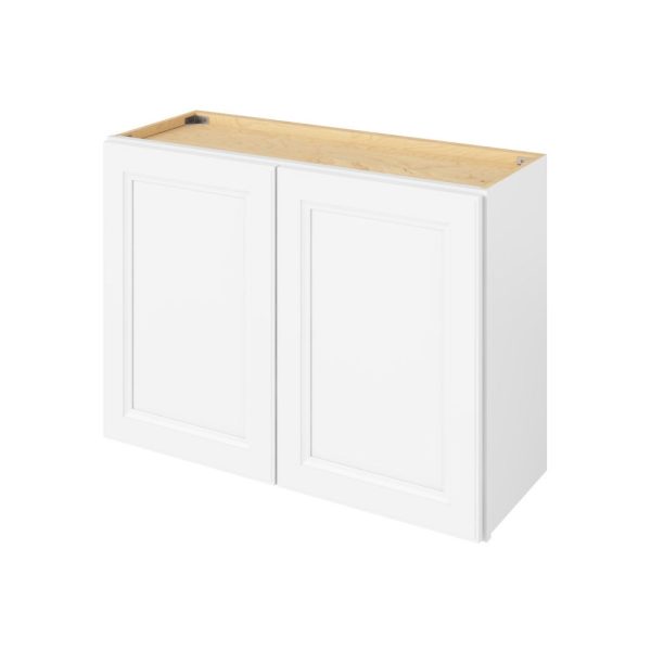 Monaco - 33" x 24" Wall Cabinet, 2 Doors, 1 Shelf in White MWH-W3324