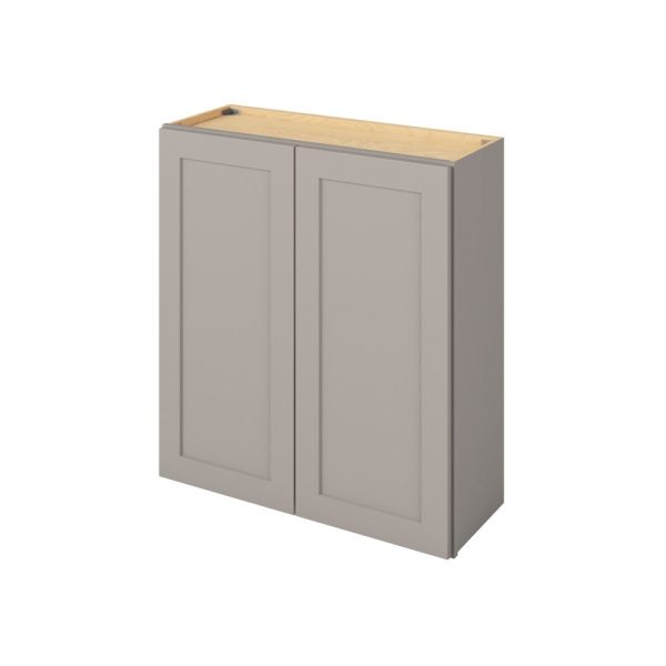 Cooper - 33" x 30" Wall Cabinet, 2 Doors, 2 Shelves in Grey CGR-W3330