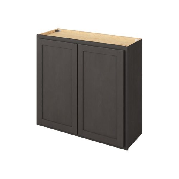 Hudson - 33" x 30" Wall Cabinet, 2 Doors, 2 Shelves in Slate HSL-W3330