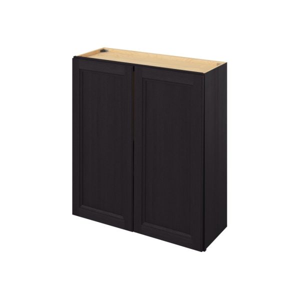 Monaco - 33" x 36" Wall Cabinet, 2 Doors, 2 Shelves in Espresso MES-W3336