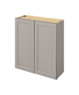 Monaco - 33" x 36" Wall Cabinet, 2 Doors, 2 Shelves in Grey MGR-W3336