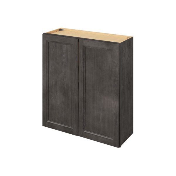 Monaco - 33" x 36" Wall Cabinet, 2 Doors, 2 Shelves in Slate MSL-W3336