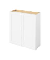 Monaco - 33" x 36" Wall Cabinet, 2 Doors, 2 Shelves in White MWH-W3336