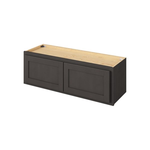 Hudson - 36" x 12" Wall Cabinet, 2 Doors in Slate HSL-W3612