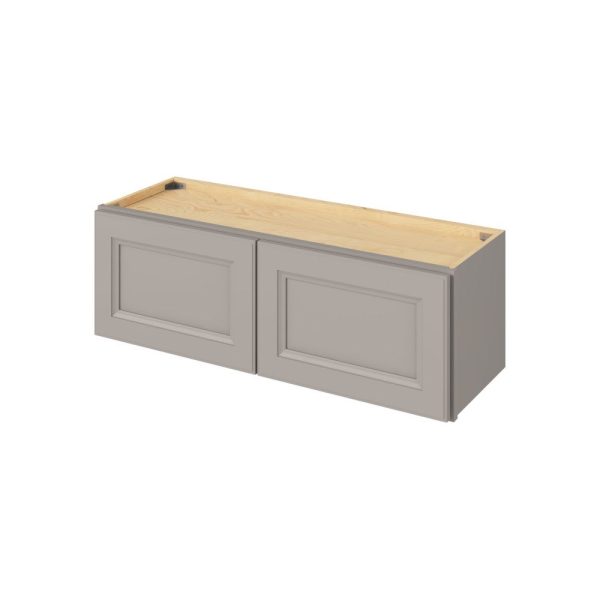 Monaco - 36" x 12" Wall Cabinet, 2 Doors in Grey MGR-W3612