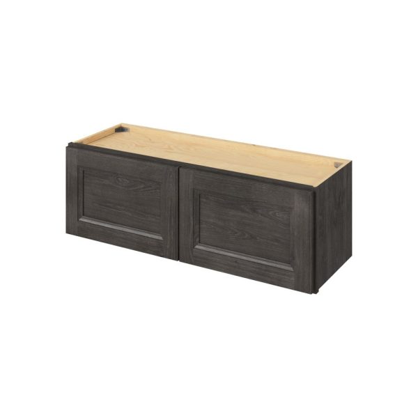 Monaco - 36" x 12" Wall Cabinet, 2 Doors in Slate MSL-W3612