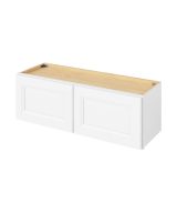 Monaco - 36" x 12" Wall Cabinet, 2 Doors in White MWH-W3612