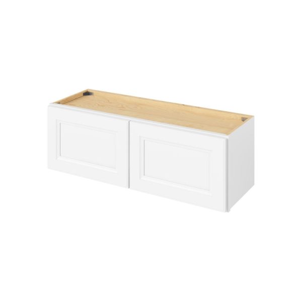 Monaco - 36" x 12" Wall Cabinet, 2 Doors in White MWH-W3612