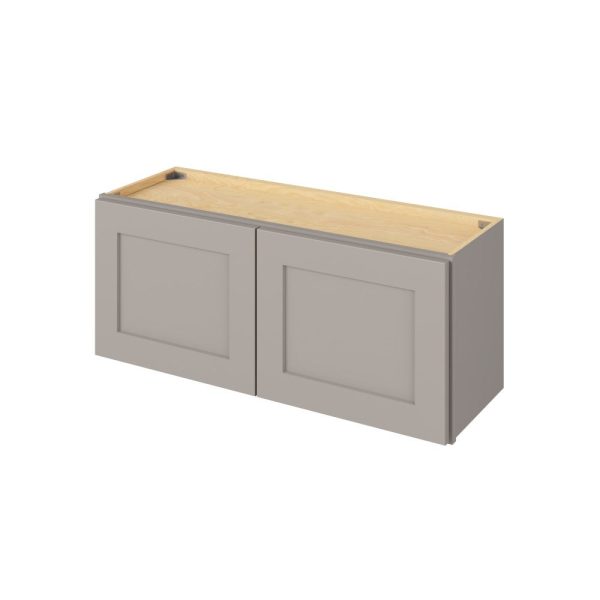 Cooper - 36" x 15" Wall Cabinet, 2 Doors in Grey CGR-W3615