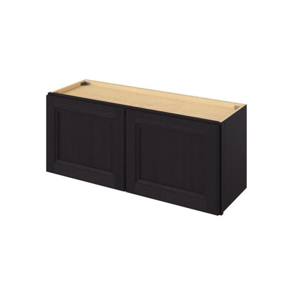 Monaco - 36" x 15" Wall Cabinet, 2 Doors in Espresso MES-W3615